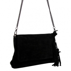 Жіноча замшева сумка МІС 2649 чорна