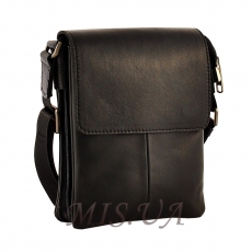 Мужская сумка из натуральной кожи Vesson 4532 черная