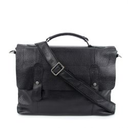 Чоловічий шкіряний портфель Vesson 4635 чорний