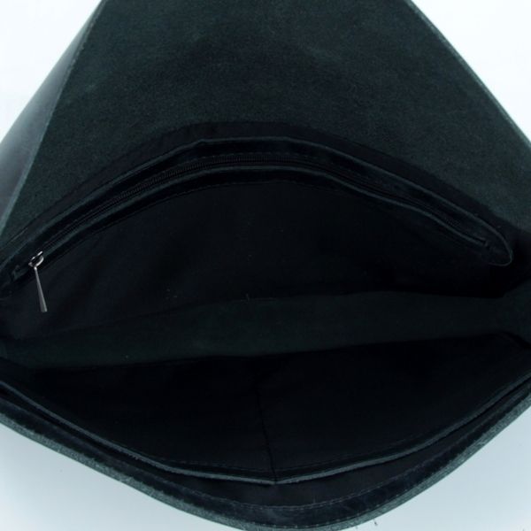 Чоловічий шкіряний портфель-папка 4680 чорний