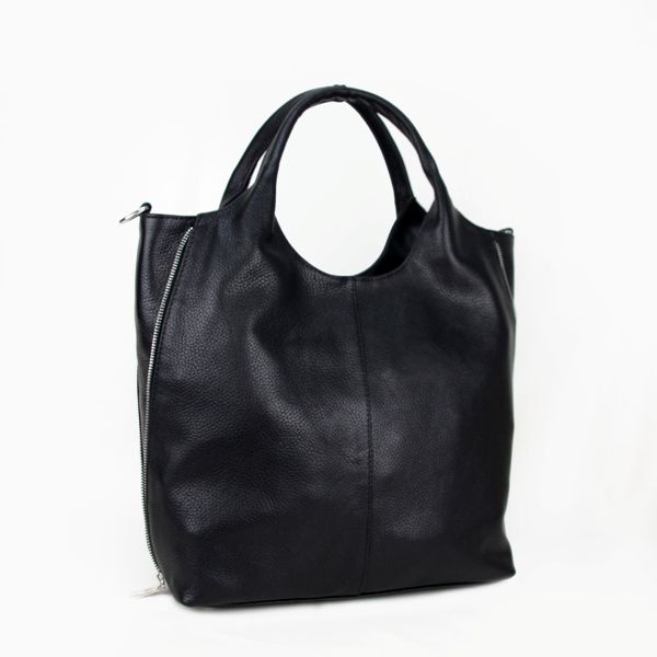 Жіноча шкіряна сумка МІС 2742 чорна