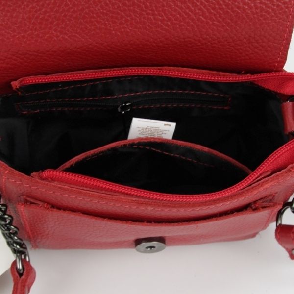 Женская кожаная сумка МІС 2688 красная