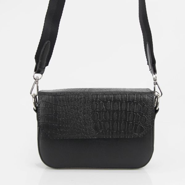 Женская сумка МІС 36018 черная с принтом