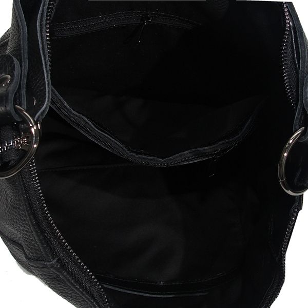 Жіноча шкіряна сумка МІС 2711 чорна