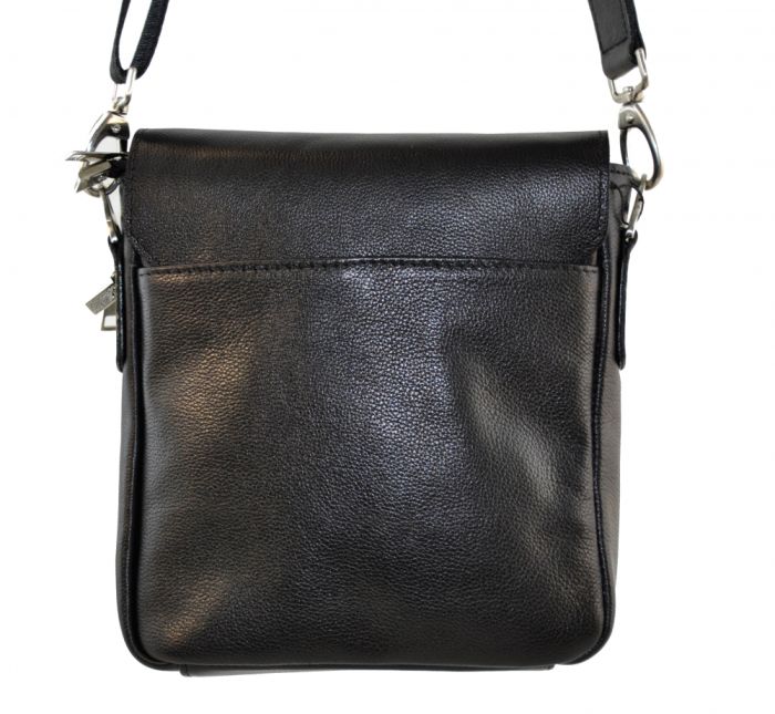 Мужская сумка из натуральной кожи Vesson 4103 черная