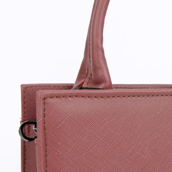 Женская каркасная сумка МІС 36096 розовая
