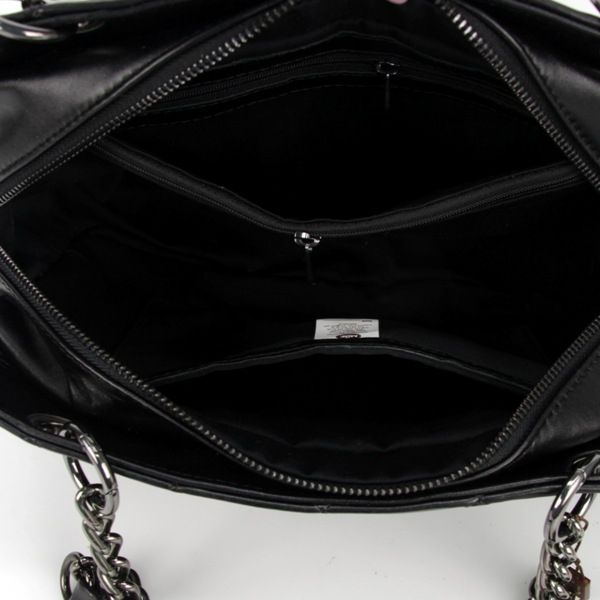 Жіноча шкіряна сумка МІС 2743 чорна
