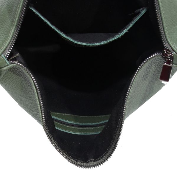 Женская кожаная сумка МІС 2726 зеленая
