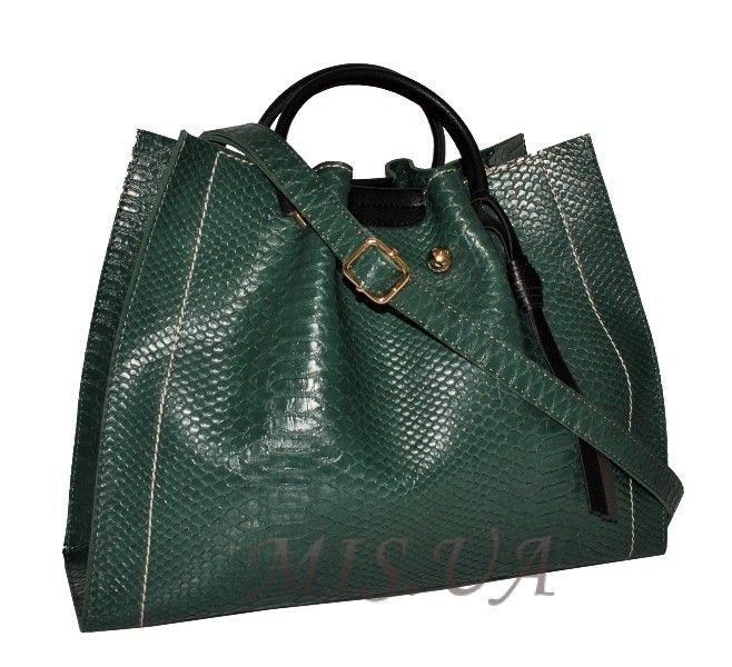 Женская сумка 35595-3 зеленая с принтом