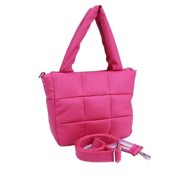 Женская дутая сумка МІС 36093 пурпурная
