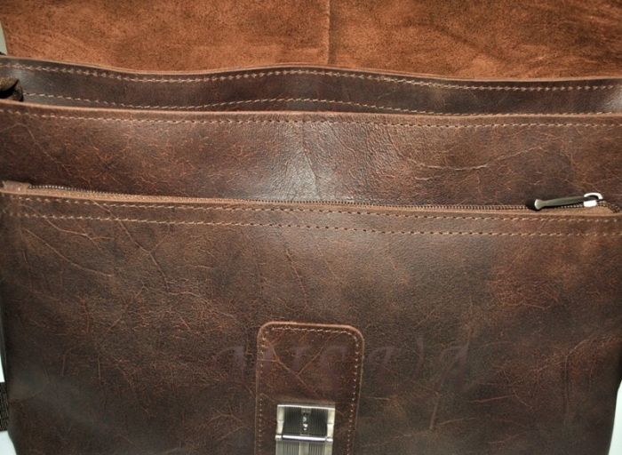 Мужской кожаный портфель 4381 коричневый
