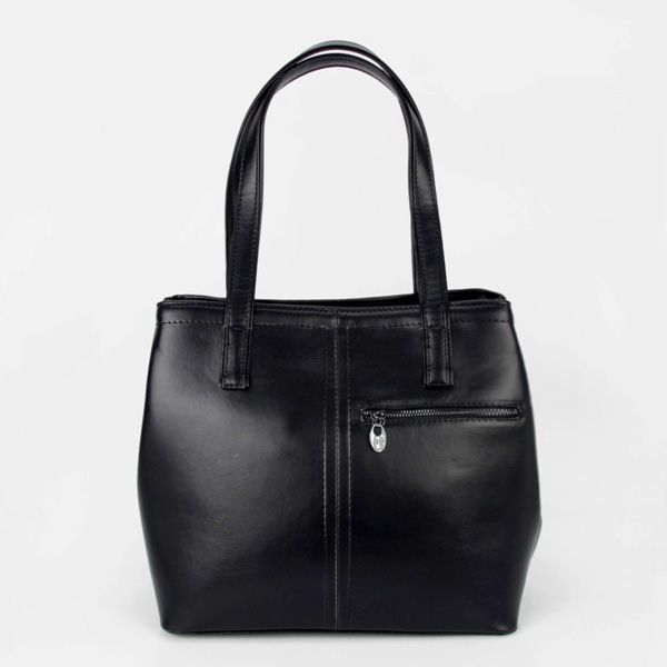 Женская сумка 35381 черная гладкая