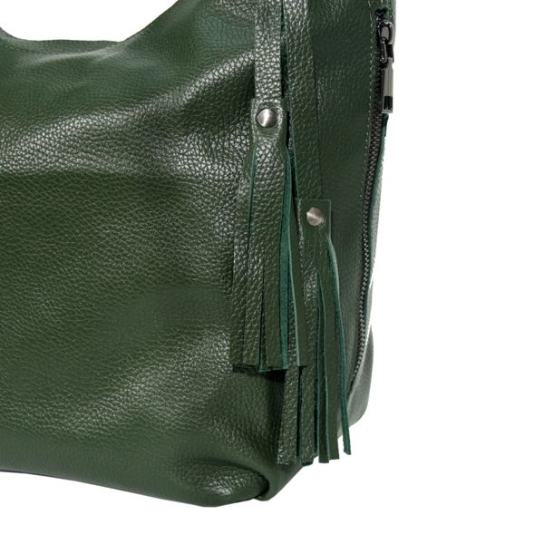 Жіноча шкіряна сумка МІС 2639 зелена