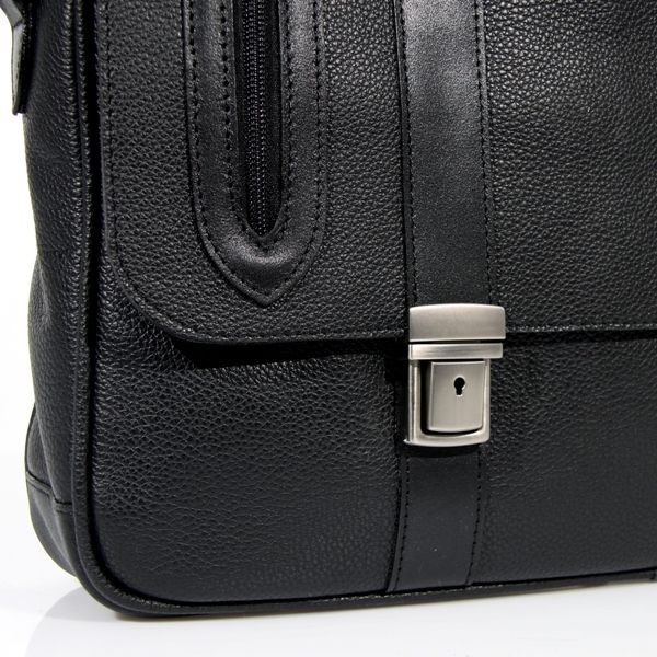 Мужской кожаный портфель 4588 черный