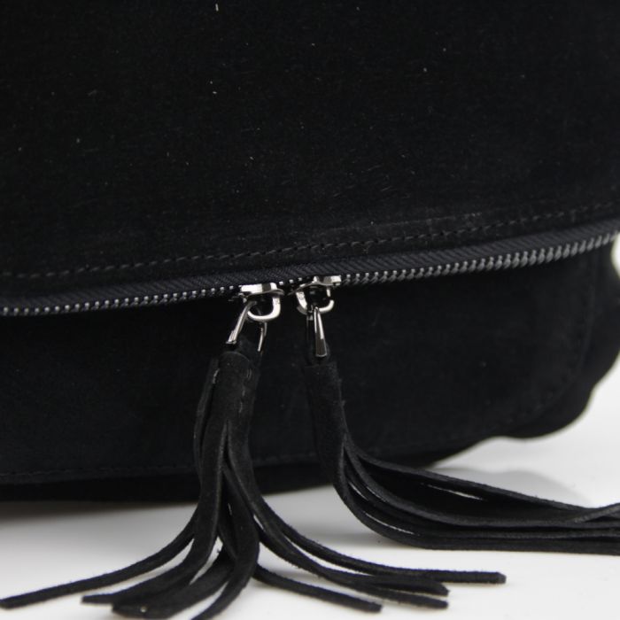 Женская замшевая сумка МІС 2786 черная