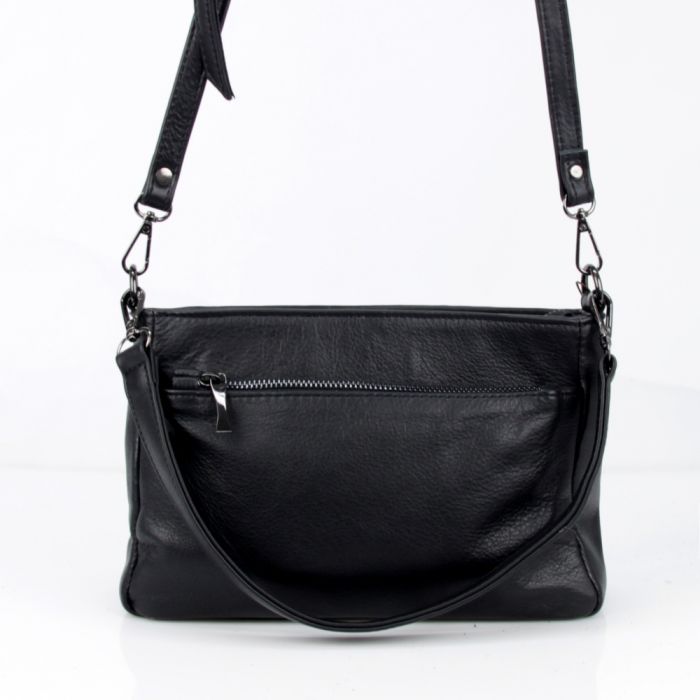 Женская кожаная сумка МІС 2619 черная