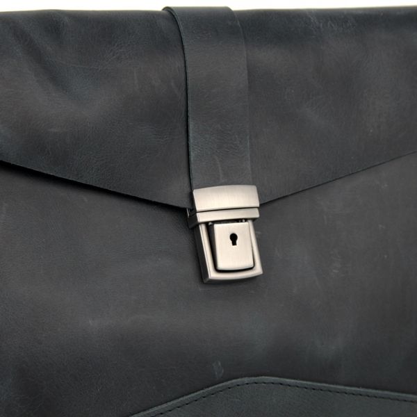 Мужской кожаный портфель-папка 4680 черный