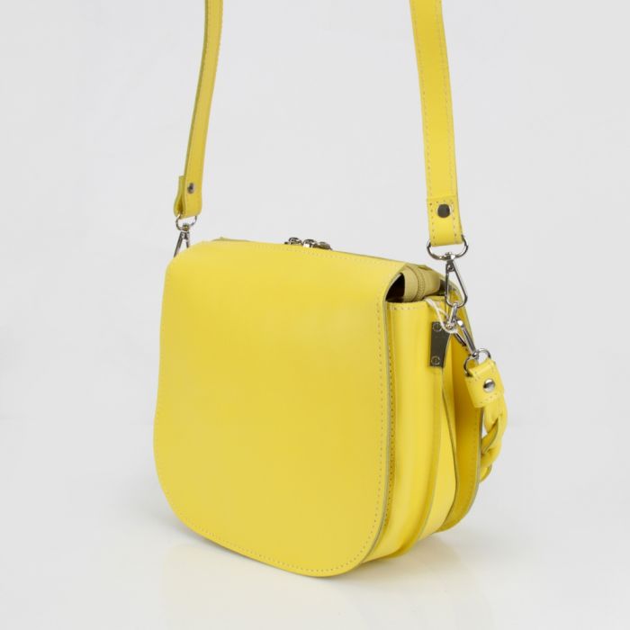 Жіноча шкіряна сумка МІС 2762 жовта