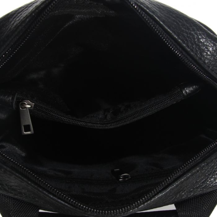 Мужская кожаная сумка Vesson 4658 черная
