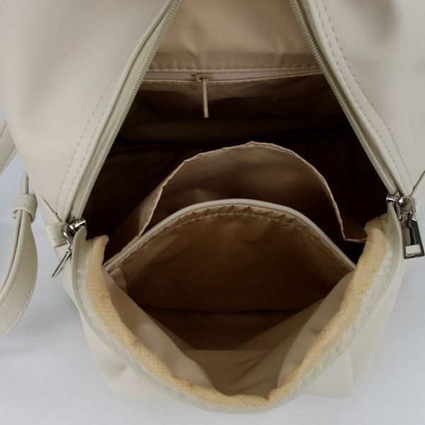 Жіночий міський рюкзак МІС 36141 світло-молочний