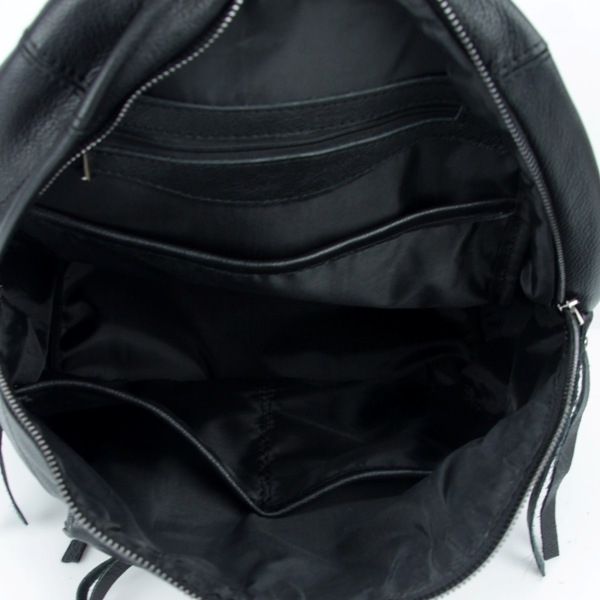 Мужской кожаный рюкзак 4717 черный