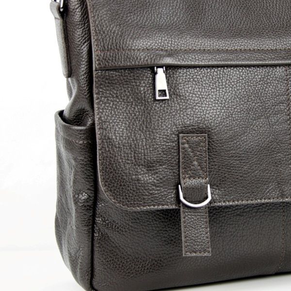 Мужская кожаная сумка - портфель Vesson 4625 коричневая