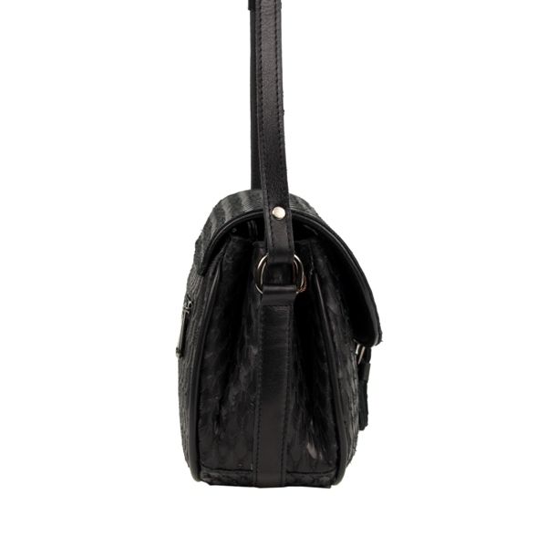 Женская кожаная сумка МІС 2715 черная