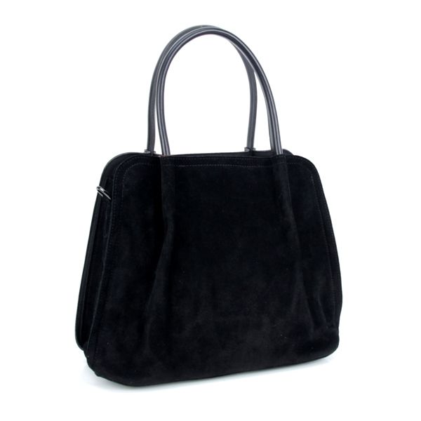 Жіноча замшева сумка MIC 0762 чорна