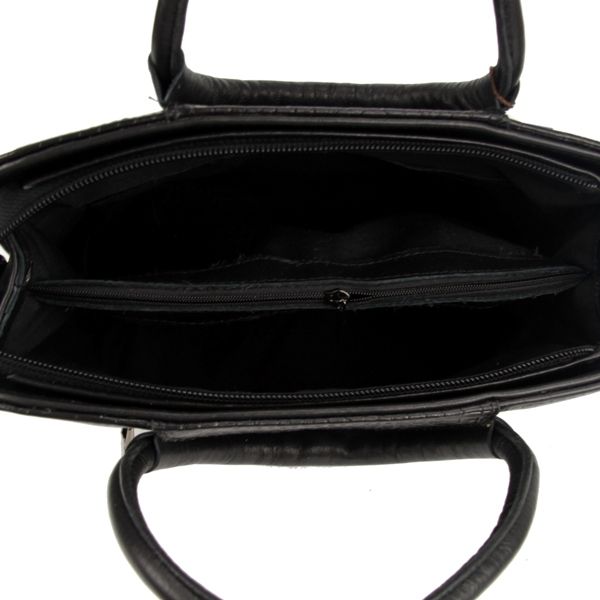 Женская кожаная сумка МІС 2717 черная