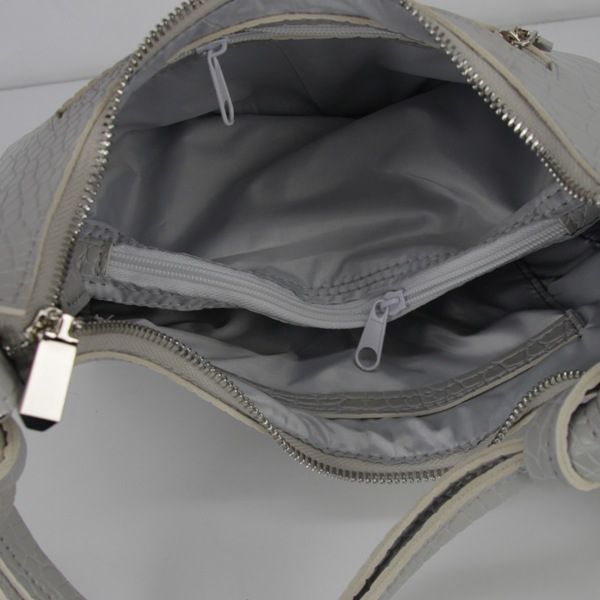 Женская сумка МІС 36136 серая с тиснением