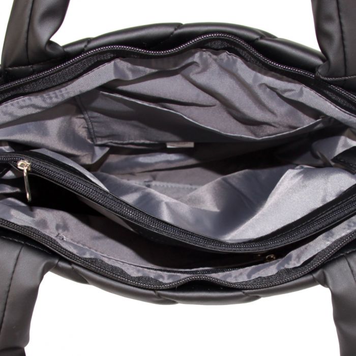 Женская дутая сумка МІС 36104 черная