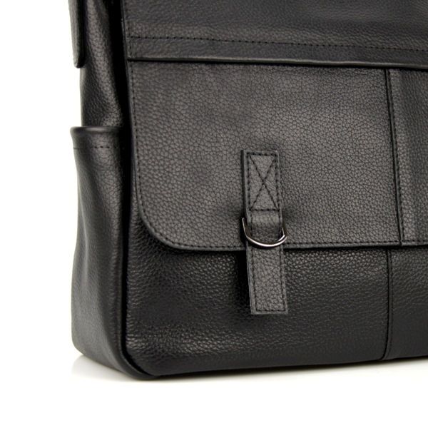 Чоловіча шкіряна сумка - портфель Vesson 4625 чорна
