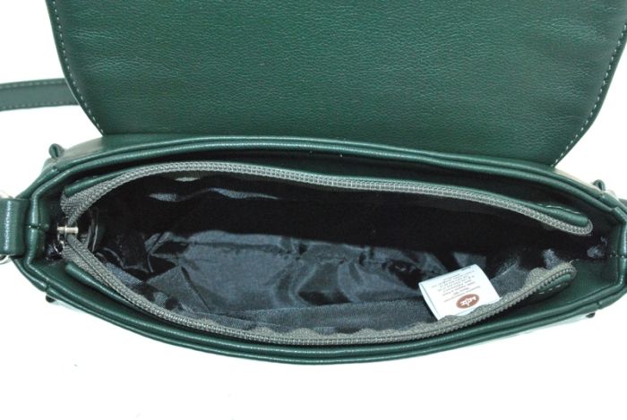 Женская сумка через плечо 35133 темно-зеленая