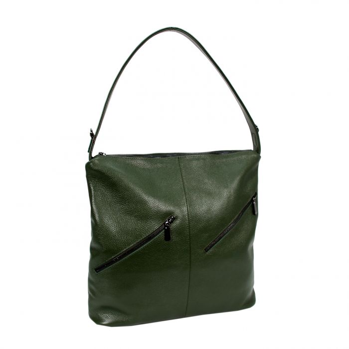 Жіноча шкіряна сумка МІС 2726 зелена