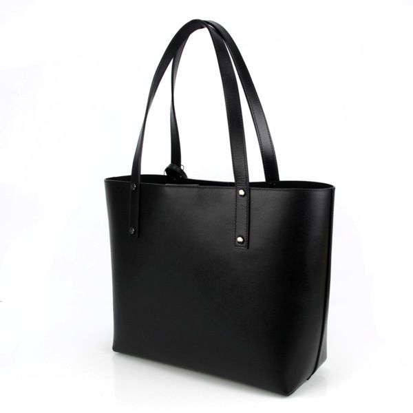 Женская кожаная сумка - шопер МІС 192753 черная