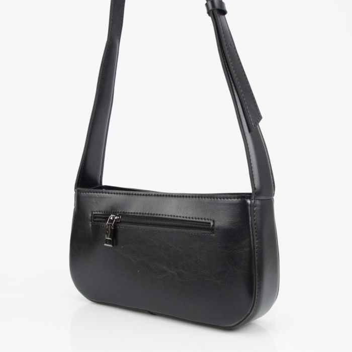 Жіноча сумка-багет МІС 36160 чорна