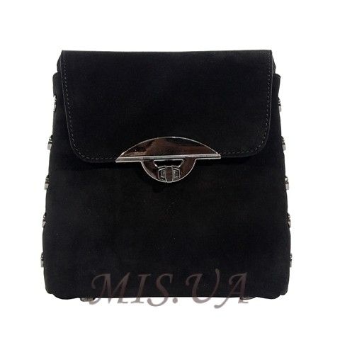 Жіноча сумка замшева МІС 0722 чорна