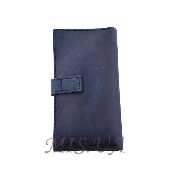 Чоловічий шкіряний гаманець Vesson 4509 темно-синій