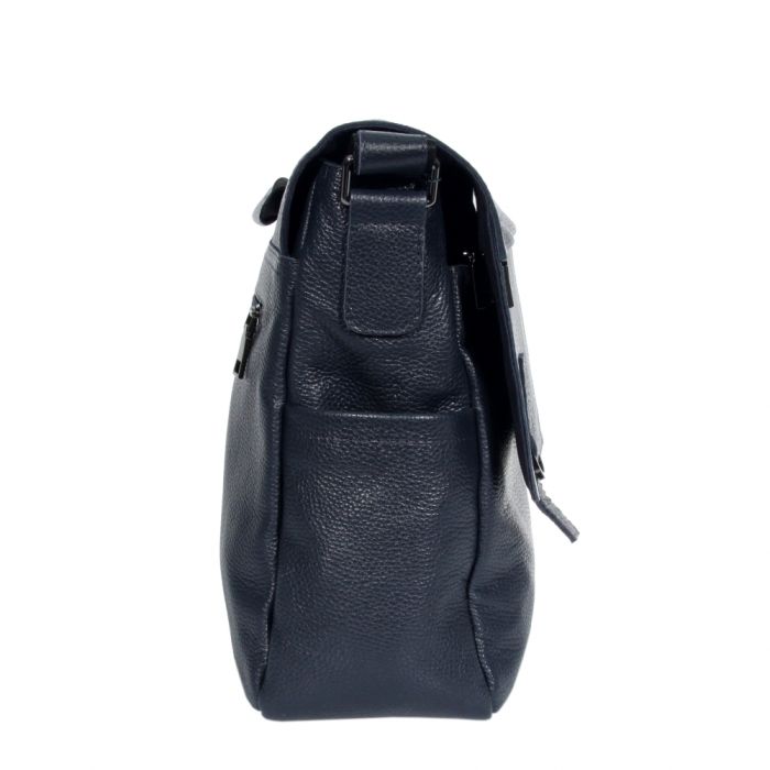 Мужская кожаная сумка-портфель Vesson 4625 синяя