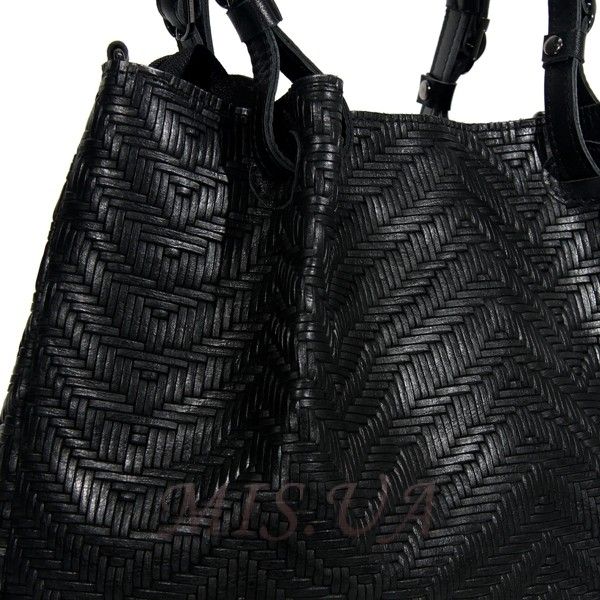 Жіноча шкіряна сумка МІС 2653 чорна