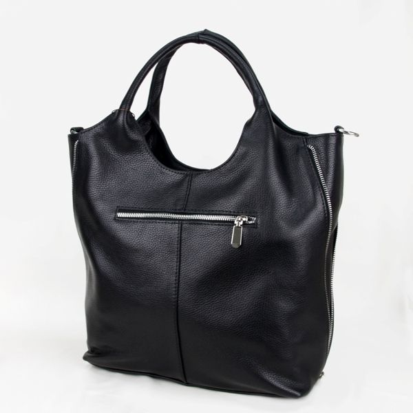 Женская кожаная сумка МІС 2742 черная