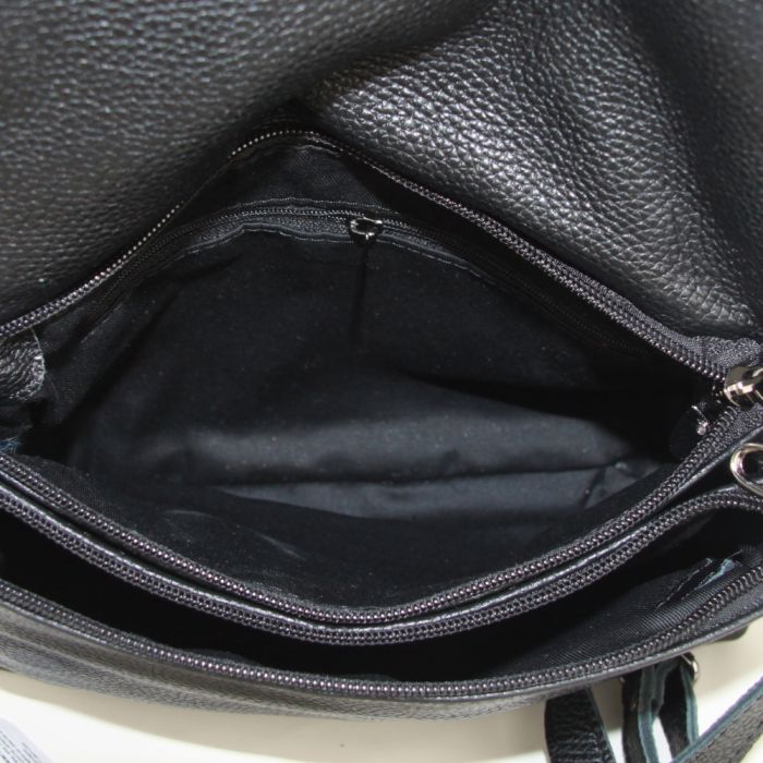 Жіноча шкіряна сумка МІС 2720 чорна