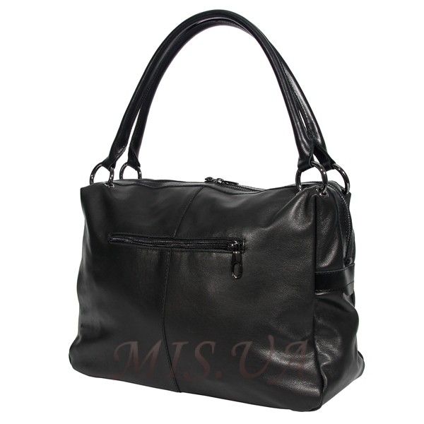 Жіноча шкіряна сумка МІС 2656 чорна