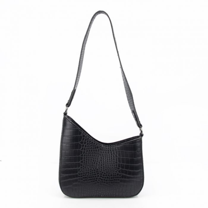 Женская сумка МІС 36156 черная с тиснением