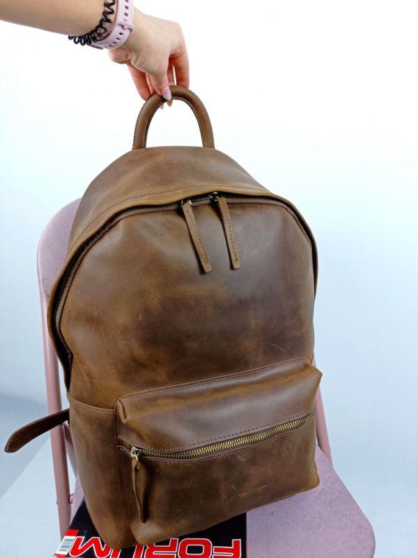Мужской кожаный рюкзак 4597 коричневый