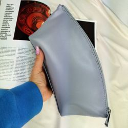 Косметичка женская большая 303 серая