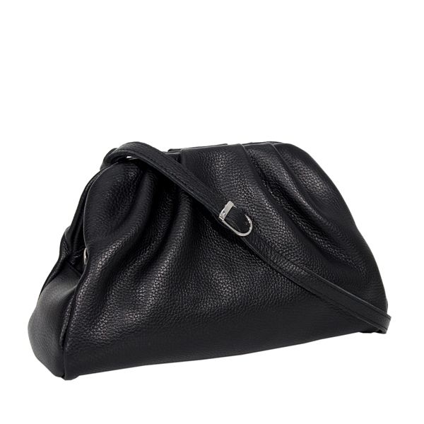Жіноча шкіряна сумка МІС 2713 чорна