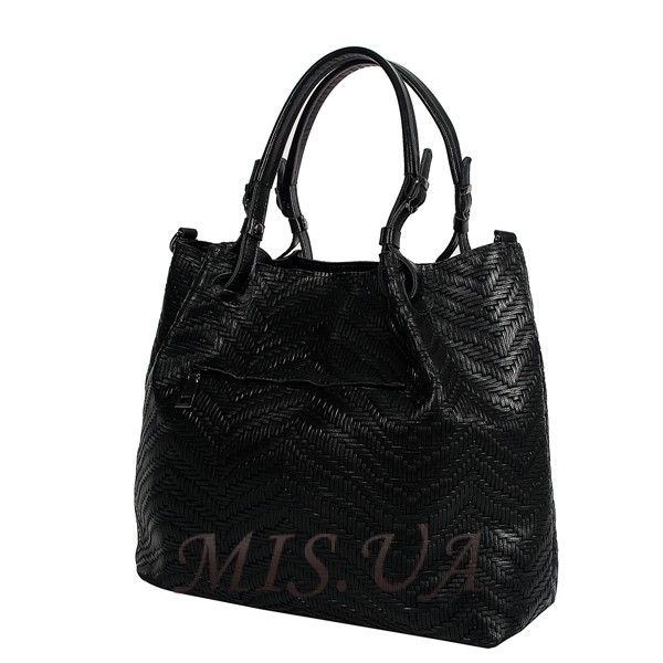 Женская кожаная сумка МІС 2653 черная