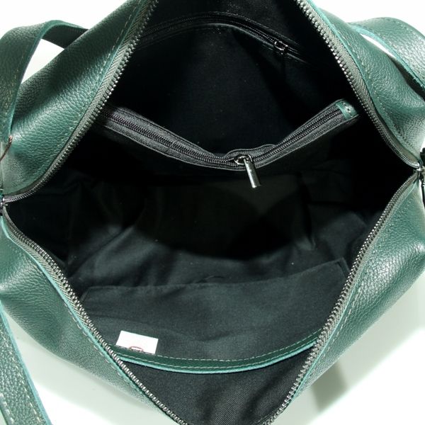 Женская кожаная сумка 2535 зеленая