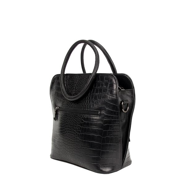 Жіноча шкіряна сумка МІС 2717 чорна
